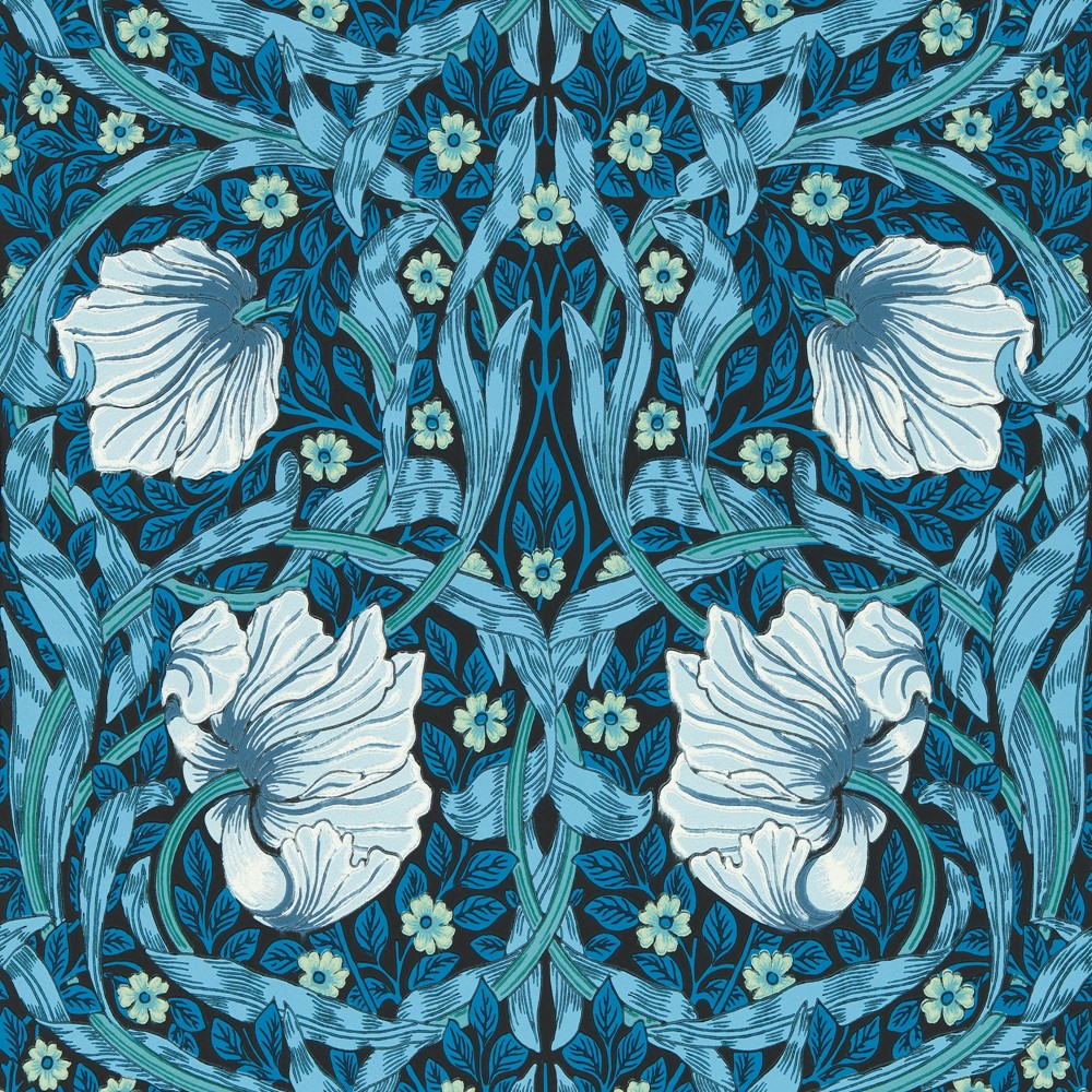 Pimpernel Wallpaper 217331 by Morris & Co in Midnight Opal